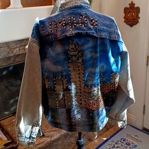 Ornate denim jacket